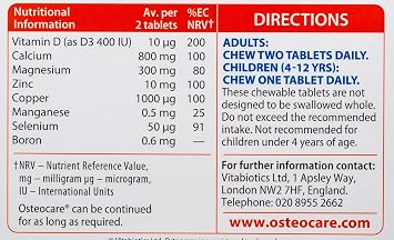 Vitabiotics Vitabiotic Osteocare Chewable 30 Tablets