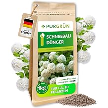 Snowball Fertiliser 1kg - Organic Mineral Formula - Fine-Grained Crumb Granules - NPK 9+4+8 - Extra Magnesium for Lush Flower Balls - Improves Soil Quality