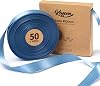 French Blue Satin Ribbon 78 Inch x 50 Yards Double-Faced Ribbons for Gift Wrapping Flower Bouquet Wedding Paper Bows Invitations Crafts