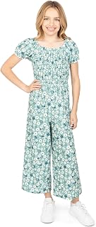 girls Wide Leg Smocked Bodice JumpsuitJumpsuit