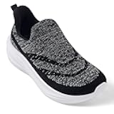 ZOVE Wide Toe Box Shoes Women Hands Free Wide Walking Shoes Ultra Light Tennis Breathable Wide Width Running Sneakers Athletic Gym Workout Trainers 8812 Grey Black White 37