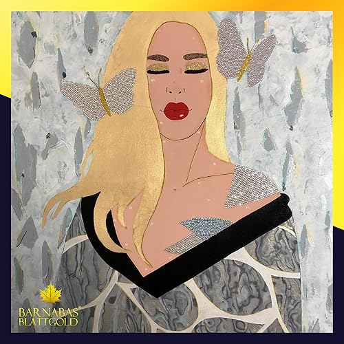 Miniatura 4 de Barnabas Blattgold Hoja de oro, oro real de 22 quilates 25 hojas, 3.1 pulgadas - Patente de transferencia para pintura, artes y manualidades