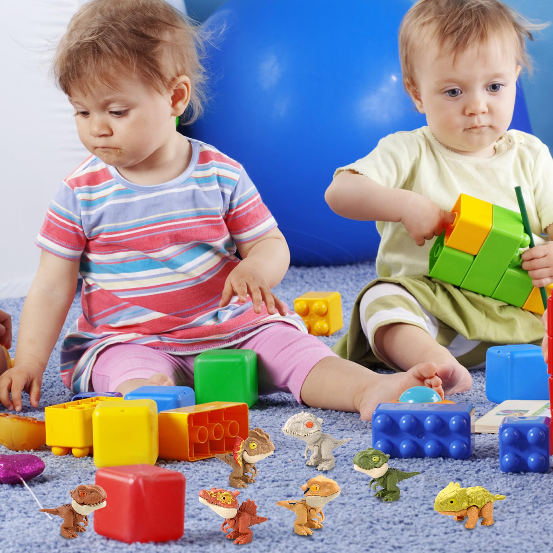 Mini Figurines de Dinosaures pour Enfants de 3 Ans et Plus, 20 marionnettes à Doigts Dinosaure à articulations Mobiles, marionnettes éducatives Amusantes