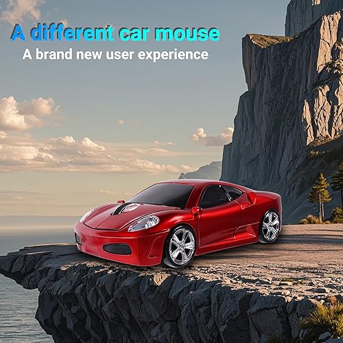 Miniatura 2 de elec Space Ratón inalámbrico, 2.4 GHz, ratón de computadora con forma de automóvil deportivo fresco de 1600 DPI Ratones inalámbricos ópticos con