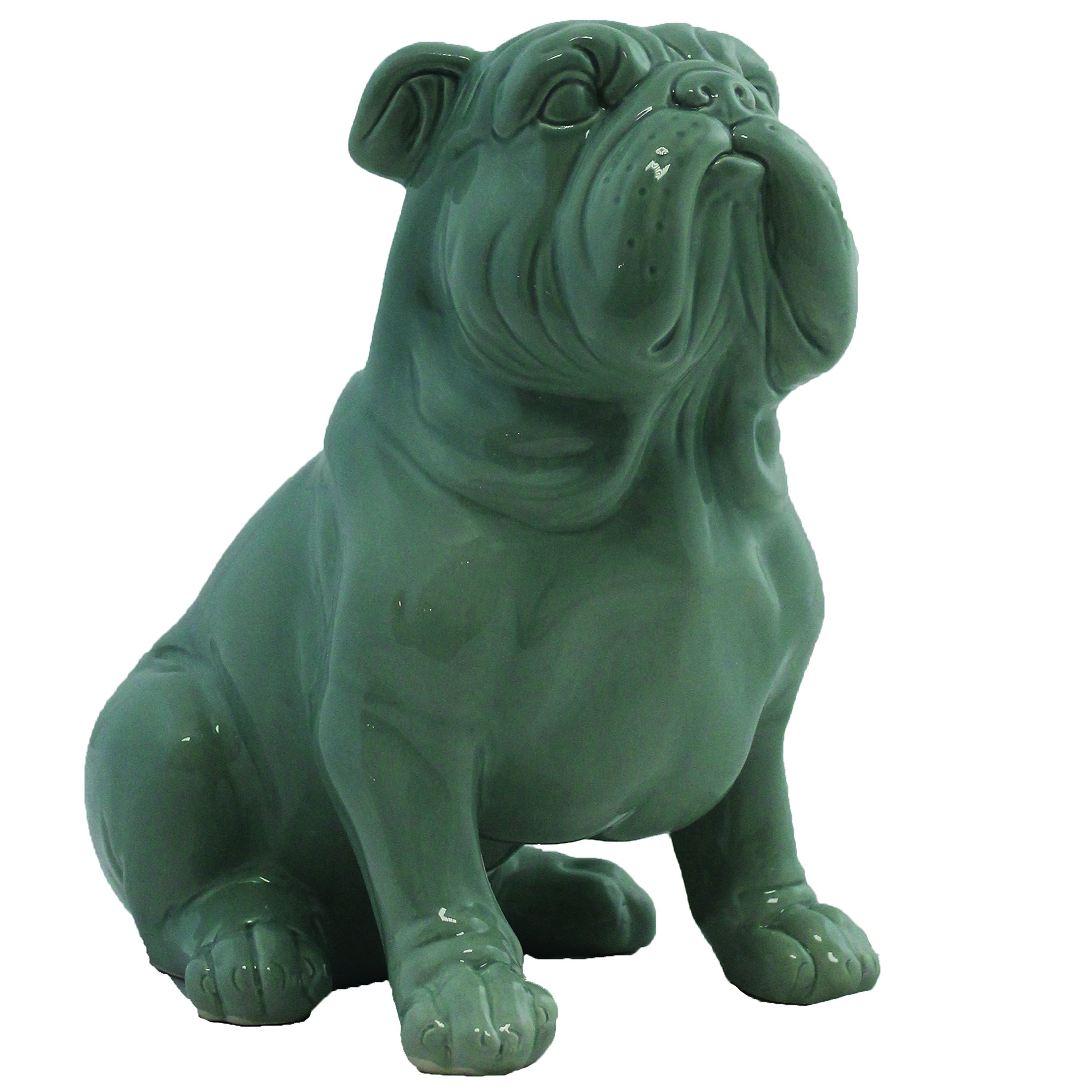 Crest Bulldog Ceramic Statue, 11-Inch