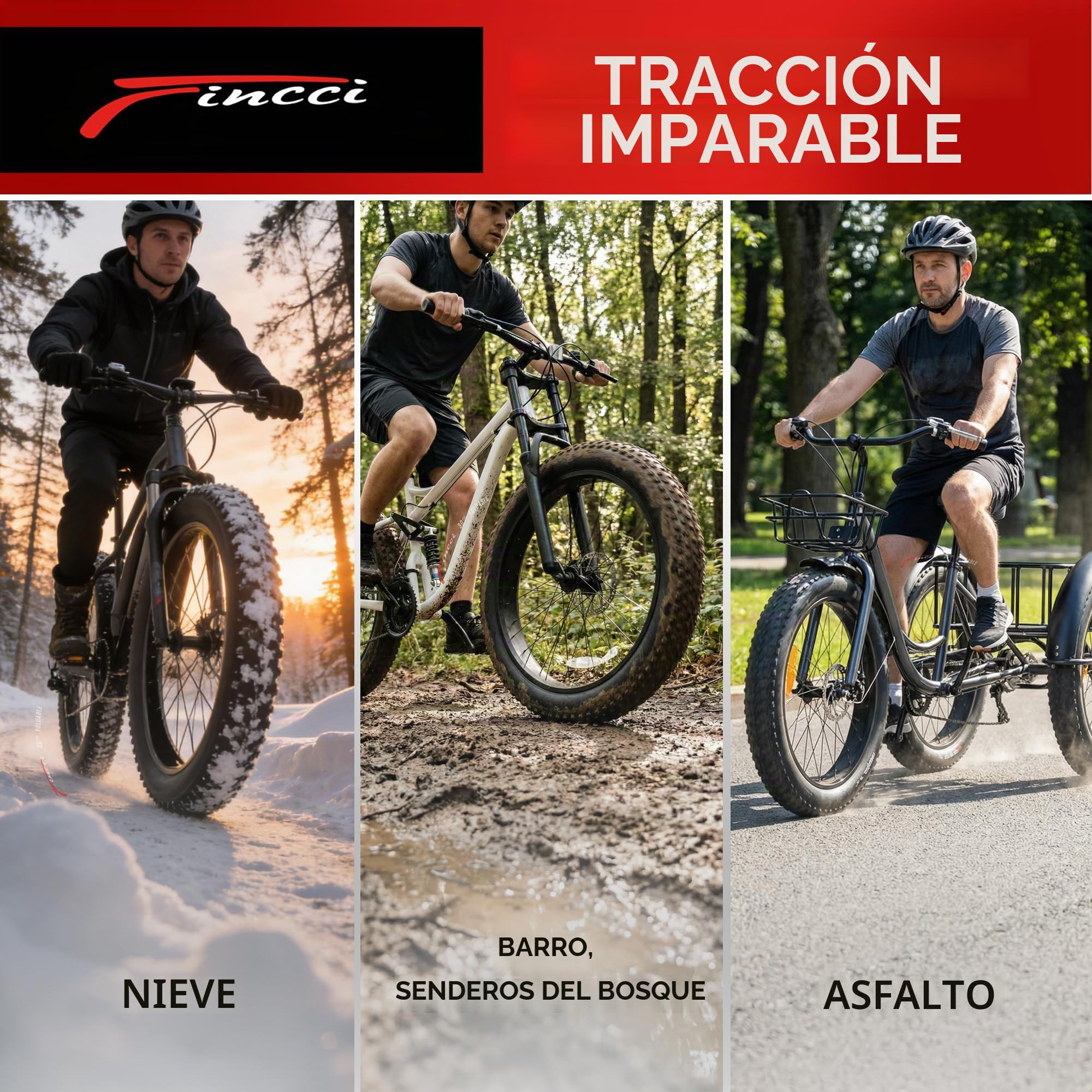 Fincci Pneu 26x4 Anti Furo 26 x 4.0 Plegable 30 TPI con Cámara Schrader