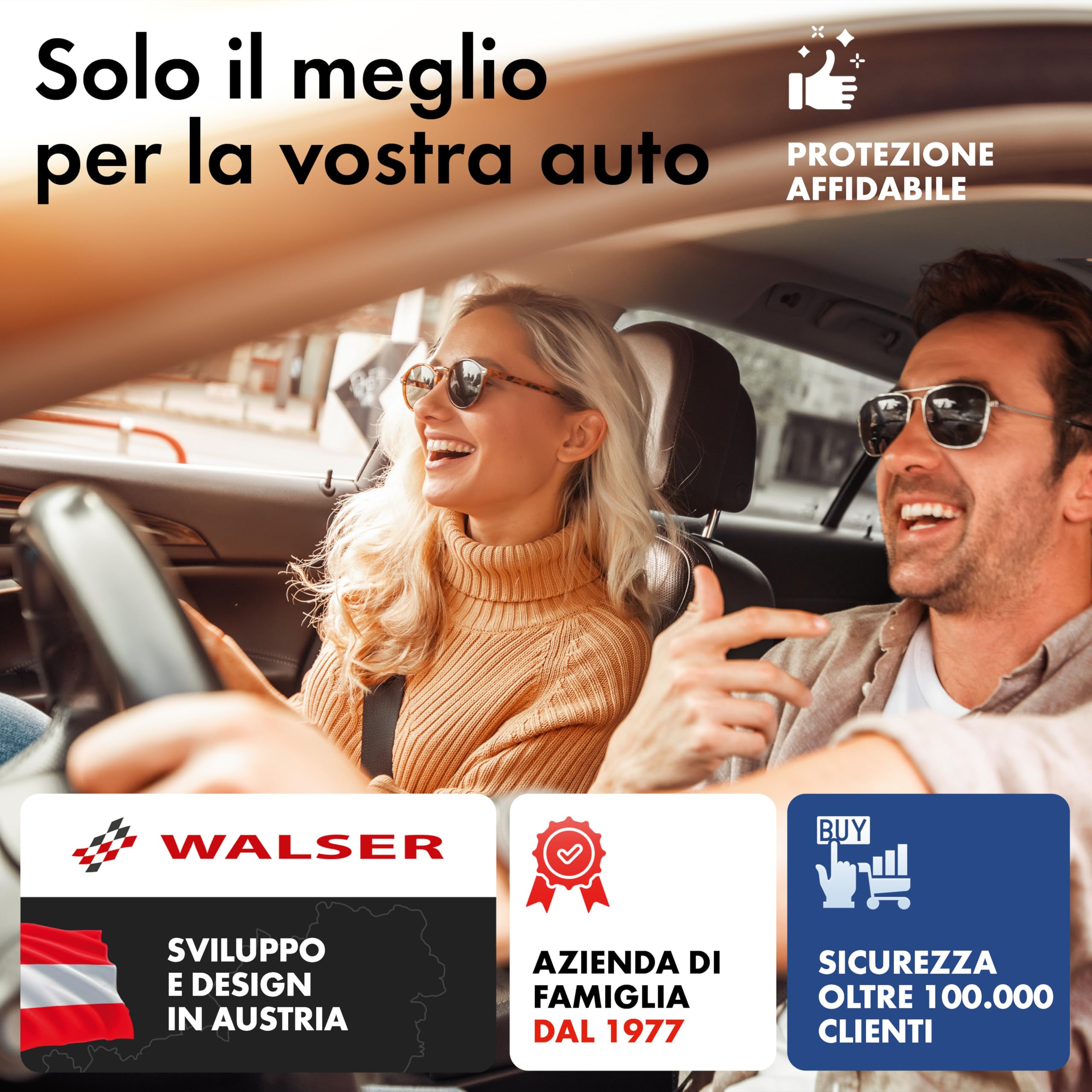WALSER telo antigrandine per auto, Perma Protect, prodotto Molto Buono* copertura per auto antigrandine, certificato dal TÜV Austria* telo protettivo idrorepellente, Copriauto Misura 3