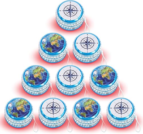 Liliful Yoyo - 24 unidades de luces LED Yo Adventure LED Responsive Ball Yoyo para niños, luz Yoyo para niños, juguetes de plástico para
