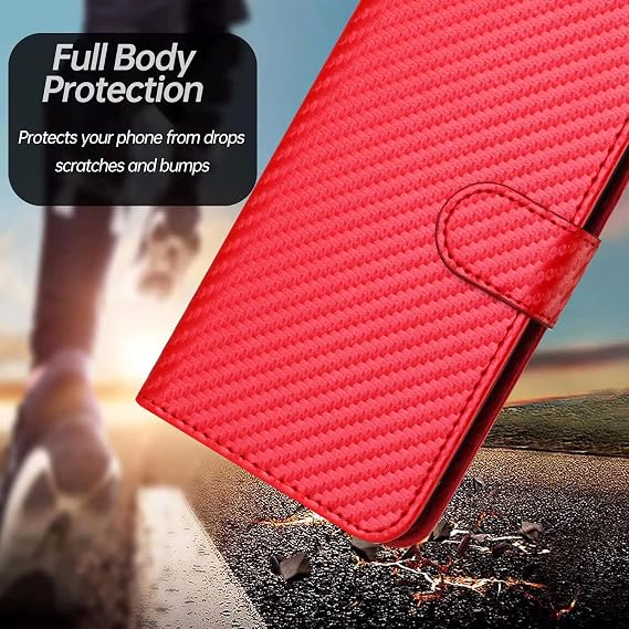 Compatible iPhone 11 Pro Max Case, Book Type, Carbon Fiber Style, iPhone 11 Pro Max Case, Book Type, Stylish and Simple, Lightweight, Slim, iPhone 11 Pro Max Case with Stand Function