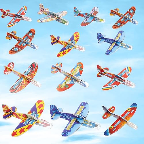 Miniatura 6 de Libima 144 piezas de aviones de espuma de juguete para niños, aviones planeadores a granel, juguetes voladores al aire libre, regalos de fiesta de