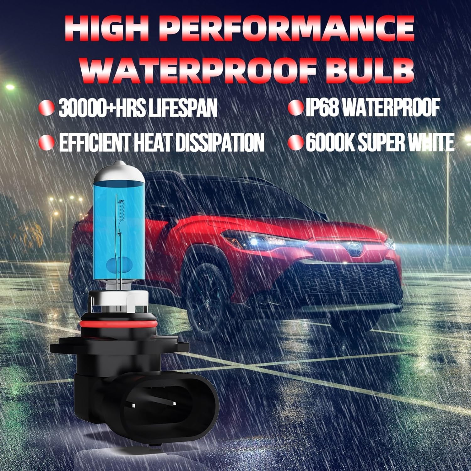 Light Bulbs Fit For Lexus GS300 1998-2004, 9005 9006 9006 High Low Beam Fog Lights High Performance Halogen Headlight Bulb Combo, 6000K White Light, Pack of 6