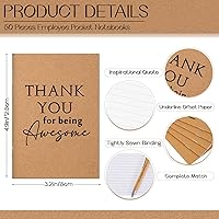 Vista 2 de Kosiz 50 juegos de regalos de agradecimiento a los empleados, cuadernos motivacionales a granel, bolígrafos de bambú inspiradores, llaveros, regalos