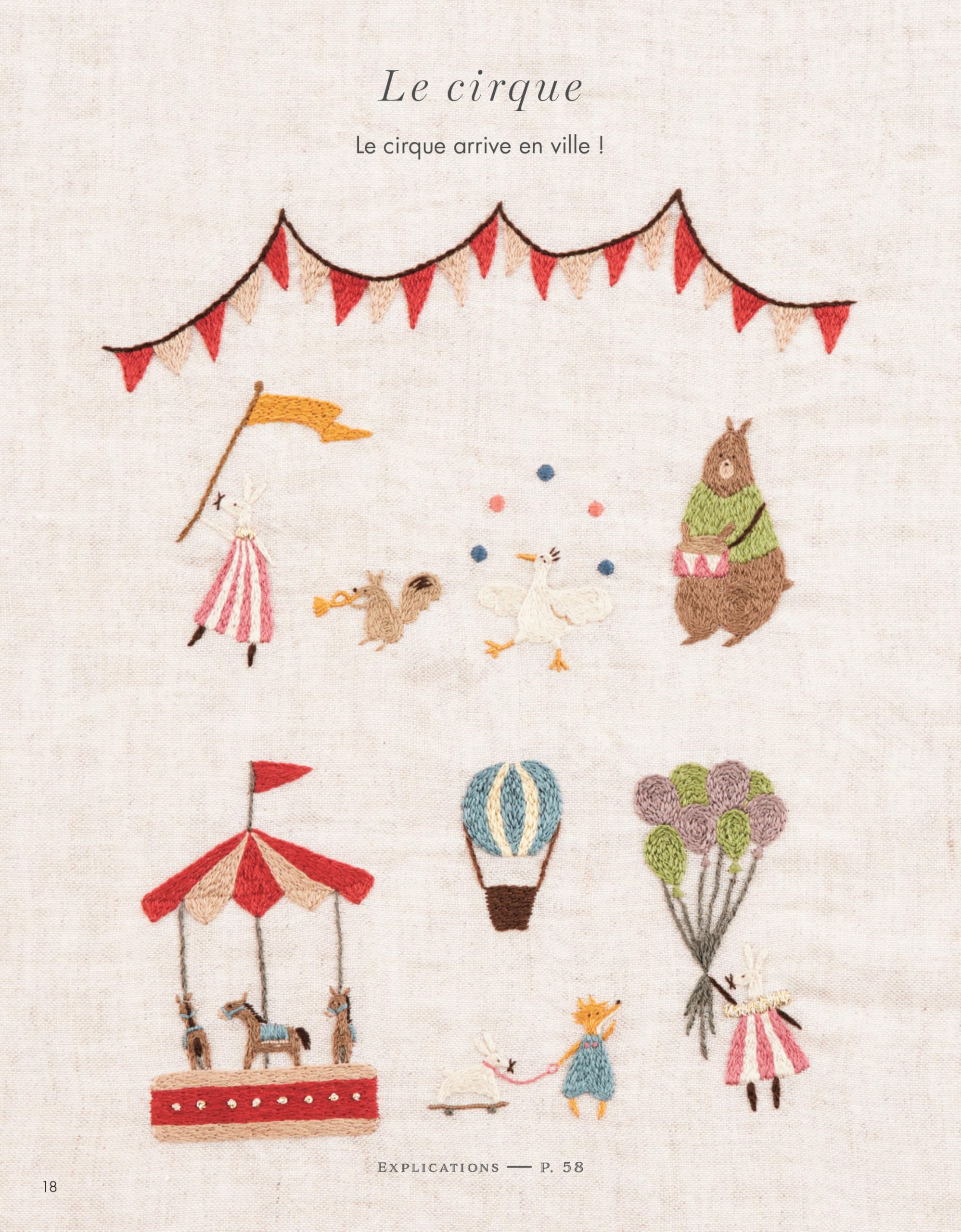 Petits animaux en broderie traditionnelle