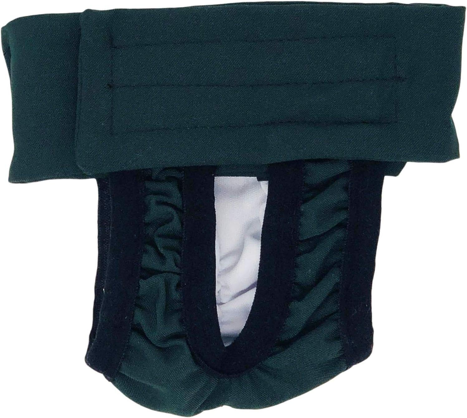 Dog Diaper Made in USA - Olive Green Dog Diaper Pull-up, S for Incontinence, Housetraining and Female Dogs in Heat - Allows for Defecating Outside