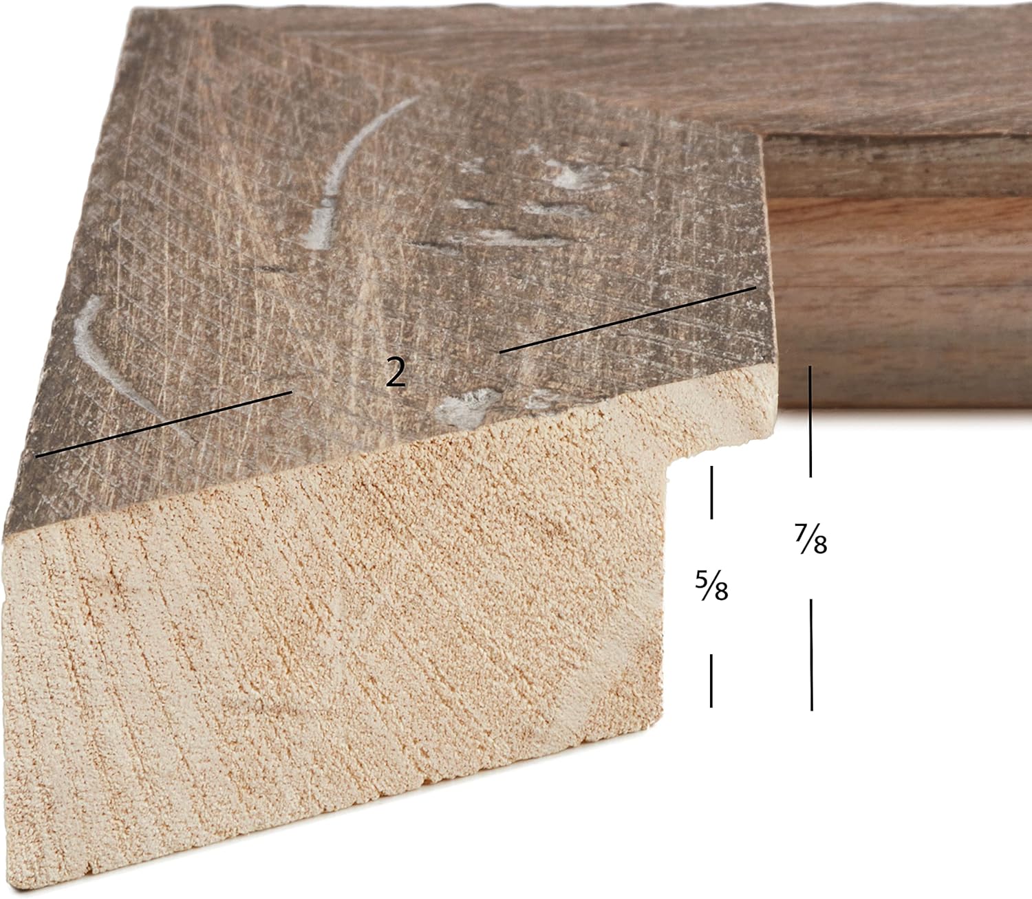 Craig Frames Hatteras, 17 x 22 Inch Picture Frame Matted to Display a 13 x 19 Inch Photo, Boho Rustic Beach Wood