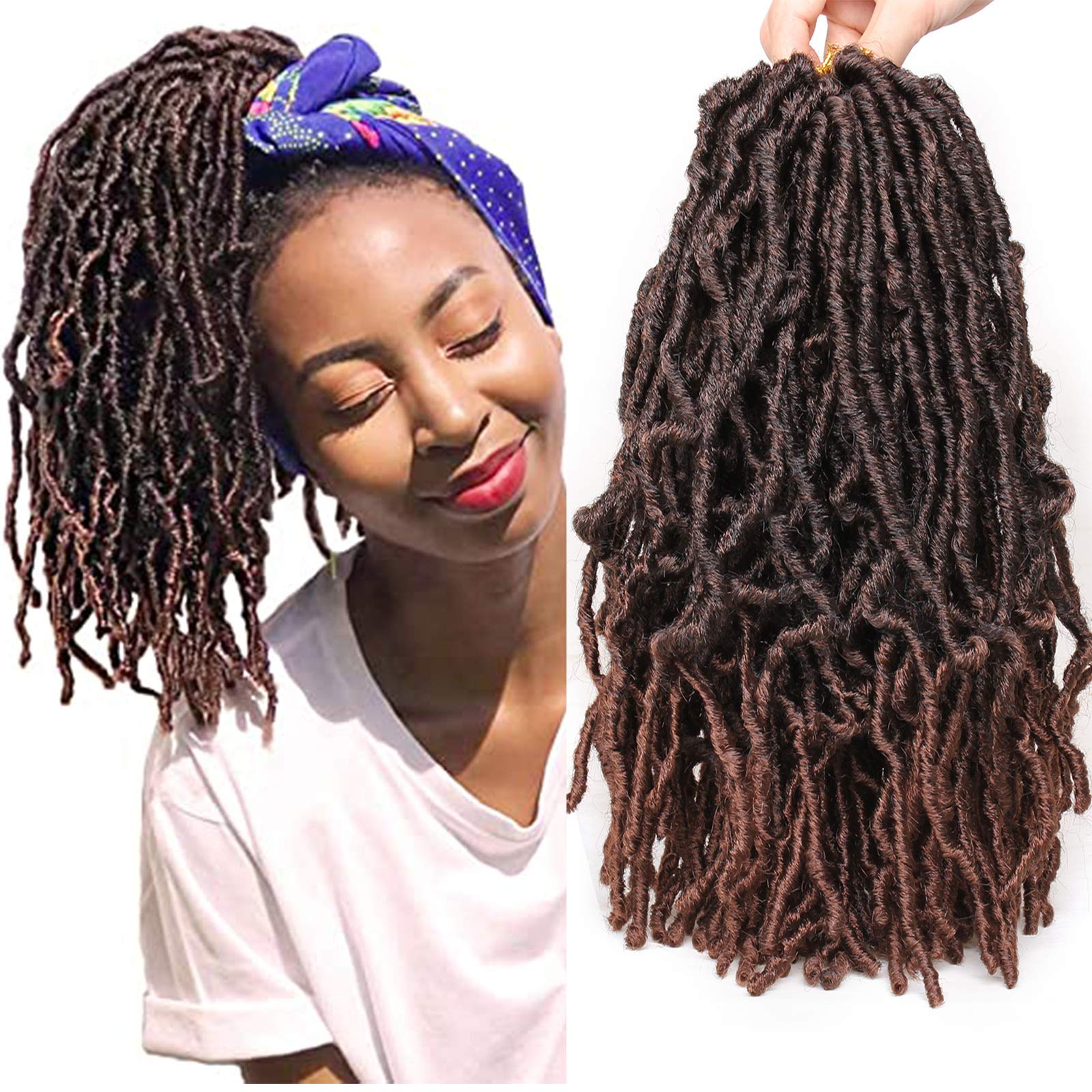Snapklik.com : 36 Strands Short Soft Locs Crochet Hair 12 Inch 2 Packs ...