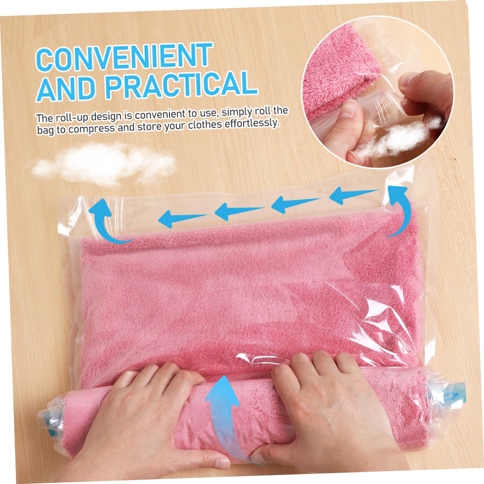 12pezzi Sacchetti Compressivi Da Viaggio Borse Sottovuoto Per Abbigliamento Accessori Ottimizzazione Spazio Senza Aspirapolvere Pratici Portatili Per Valigia