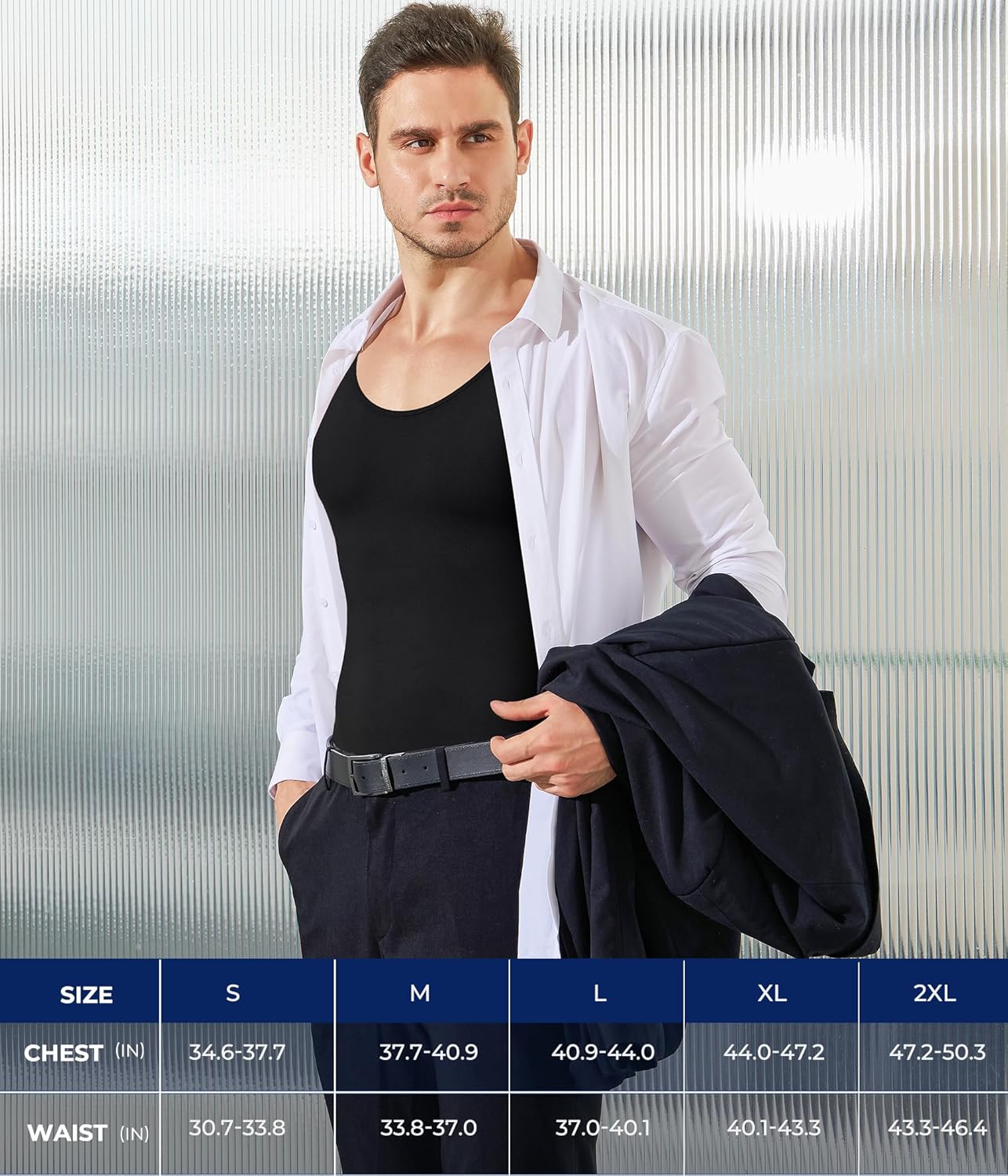 TAILONG Mens Shapewear Tummy Control Bodysuit Sleeveless Compression Shirts Slimming Body Shaper Fajas Para Hombres - Image 6