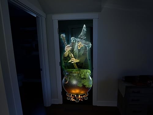 Miniatura 6 de Pantalla de retroproyección holográfica con herramientas de montaje para proyectar videos de Halloween (5.5 x 9 pies)