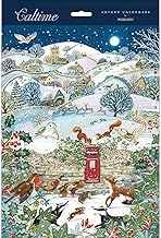 Woodmansterne Picture Advent Calendar - 24 Days Christmas Countdown - Festive Winter Scene with Animals - Traditional Eco-Friendly Advent Calendar