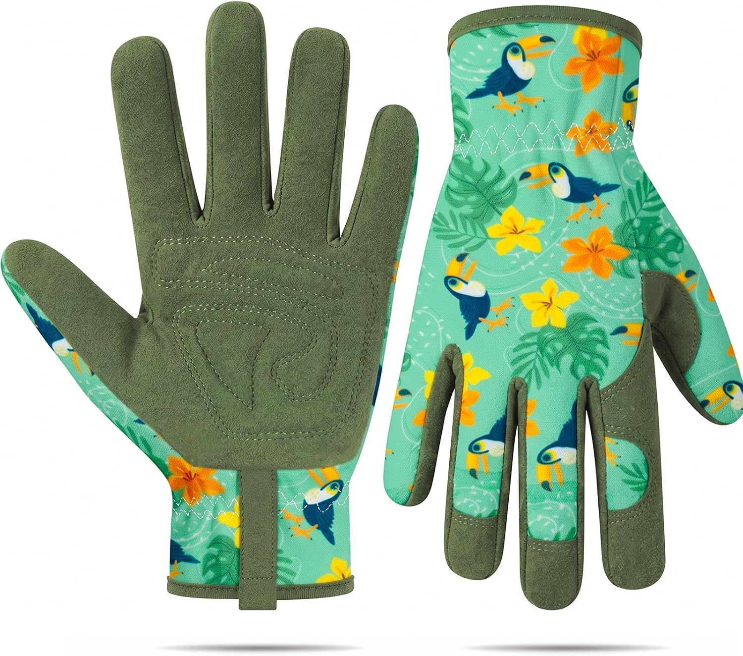 Baidast Gardening Gloves for Women, Breathable Leather Garden Gloves with Grip, Thorn Proof Work Gloves