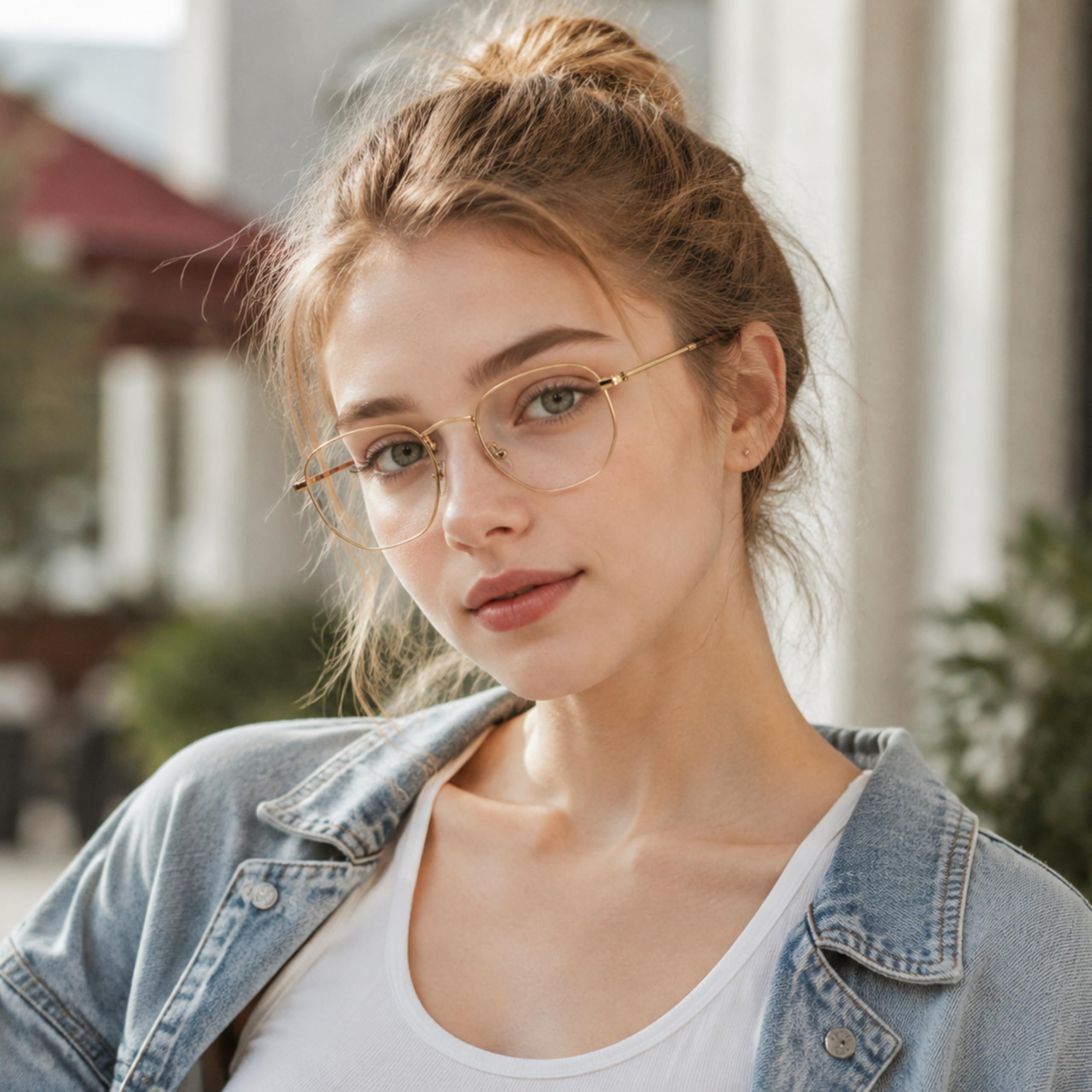 Polygonales légères métal lunettes unique homme femme verres transparents rétro confortable montures de lunettes