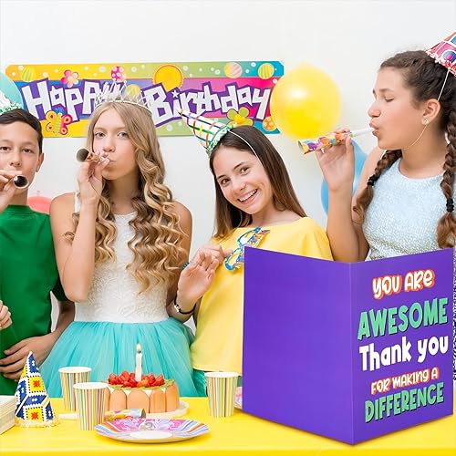 Miniatura 4 de Teling Paquete de 6 tarjetas de agradecimiento muy grandes con sobre, tarjetas de felicitación de agradecimiento de gran tamaño, divertidas cartones