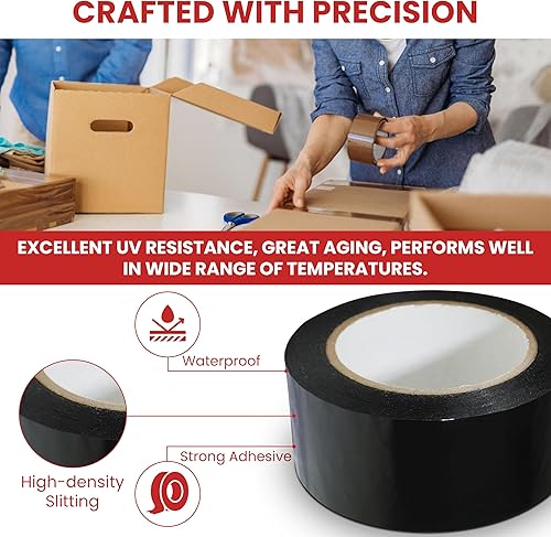 Miniatura 3 de GGR Supplies T.R.U. OPP-20C Cinta de embalaje de sellado de cartón blanco de 2 pulgadas de ancho x 55 yardas (2 mils de grosor)