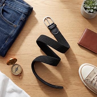 2 Pcs Braided Belts, Work Belts for Mens Elasticated Belt Men Women