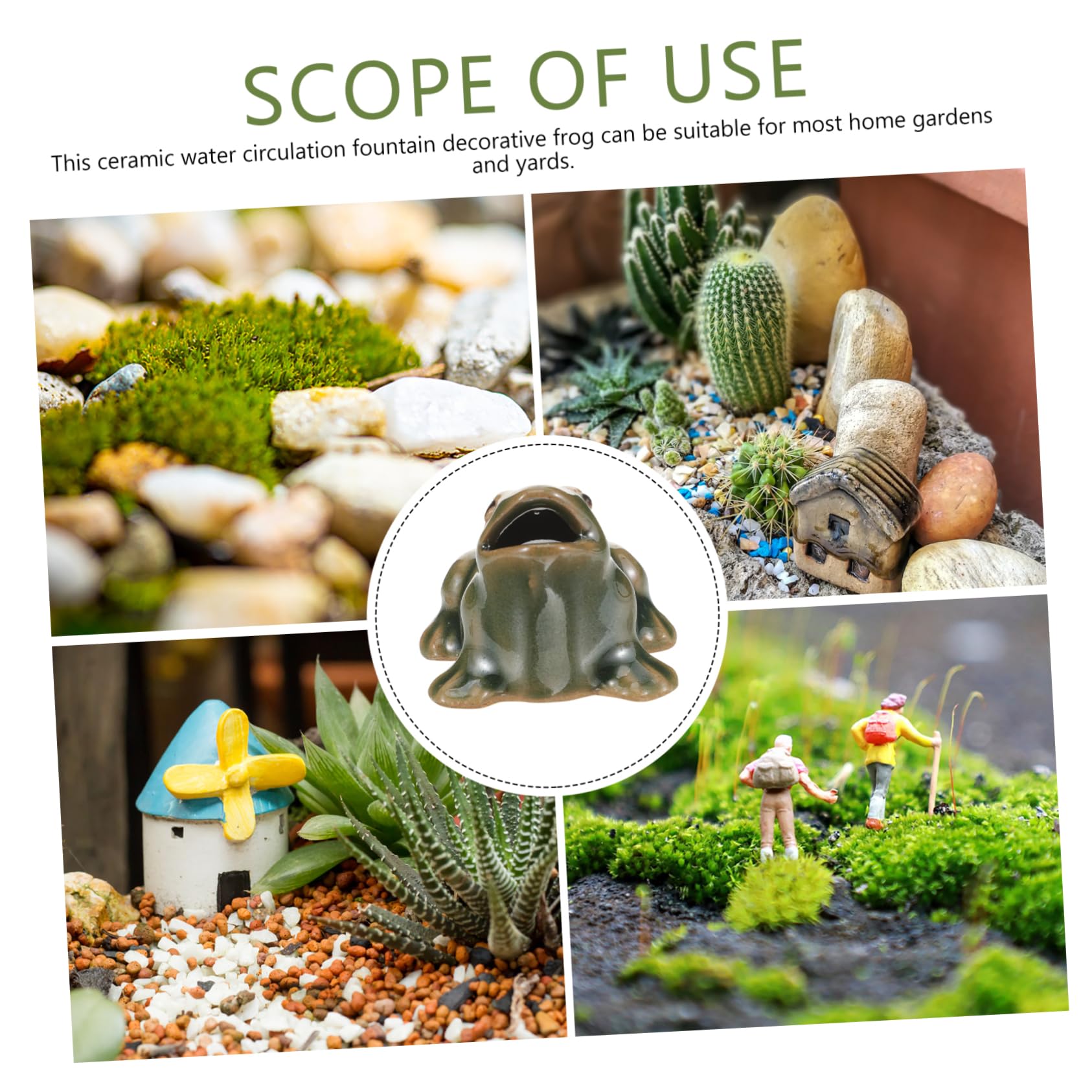 LIOOBO Fountain Frog Decoración para Jardín Fuente Circulante De Rana para Paisajismo y Espacios Exteriores para Balcones y Patios