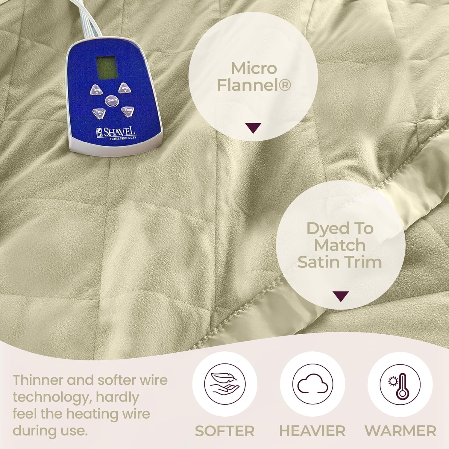 thermee micro flannel blanket queen size heated blanket with 10 settings, programable heating blanket, luxuriously soft heated throw blanket, rapid heating thermal blanket, warm blanket - sage queen sage
