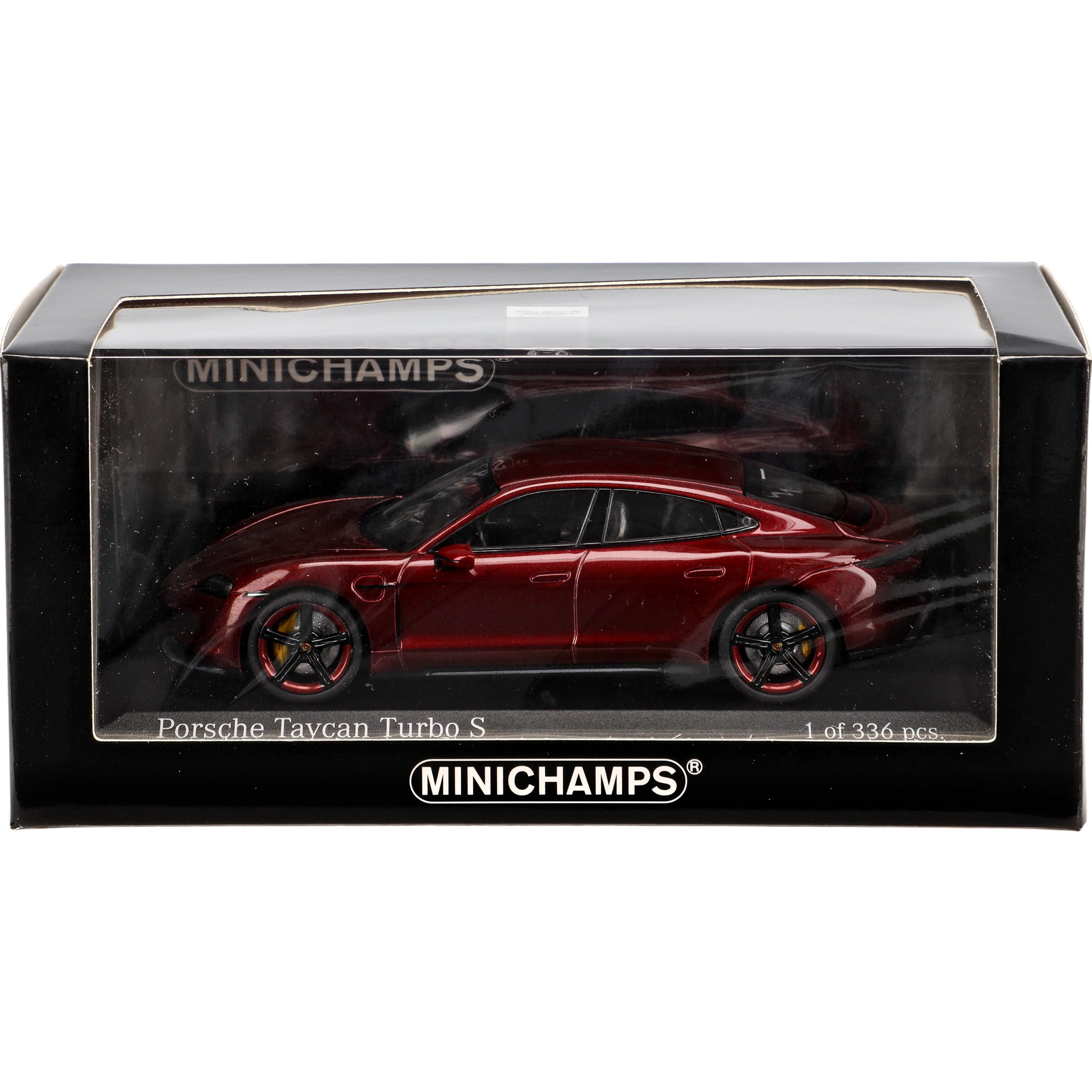 Generisch Porsche Taycan Turbo S Limousine Cherry Rot Metallic Ab