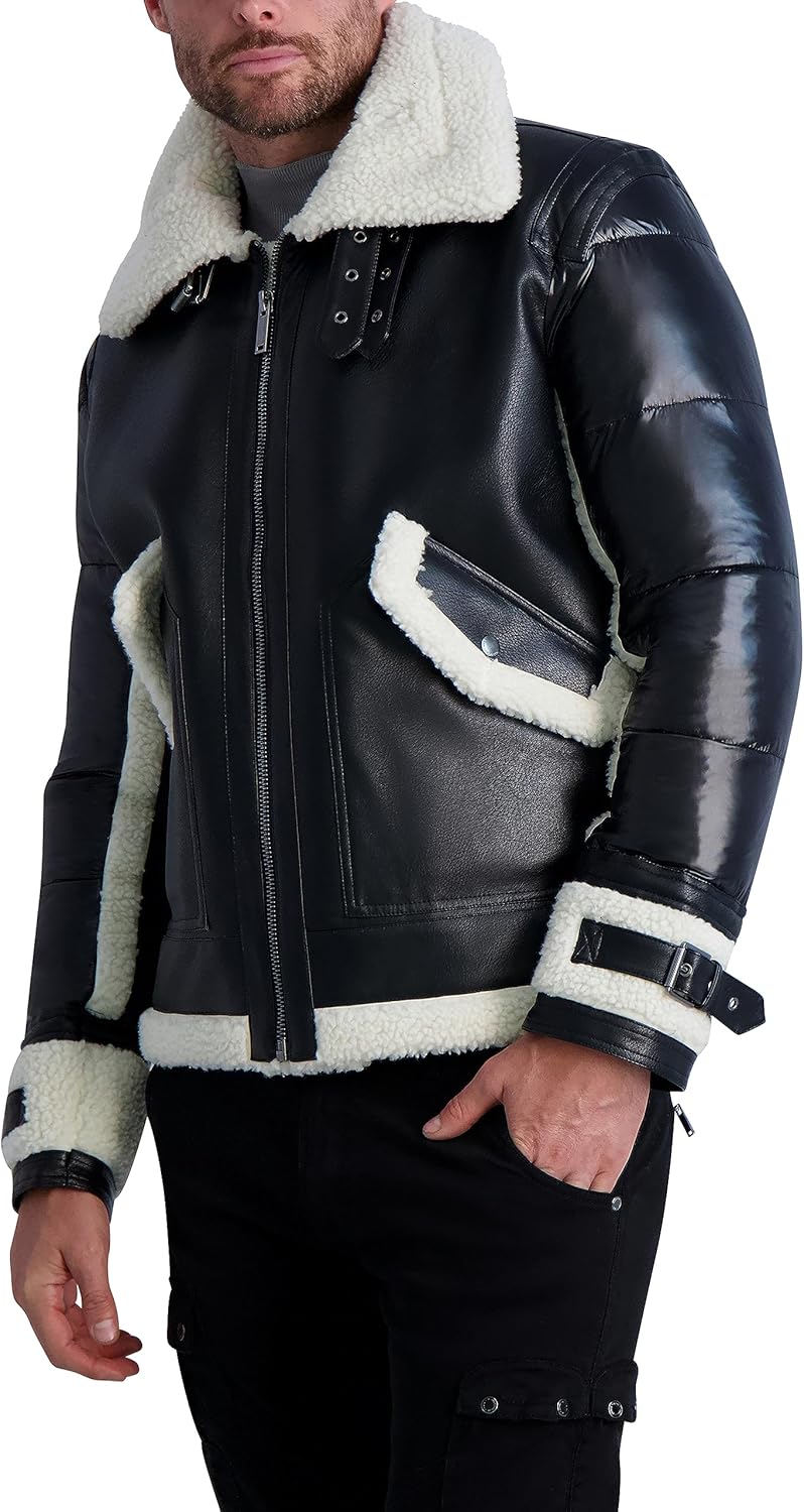 Karl Lagerfeld Paris Men's Casual Aviator Jacket - Image 3