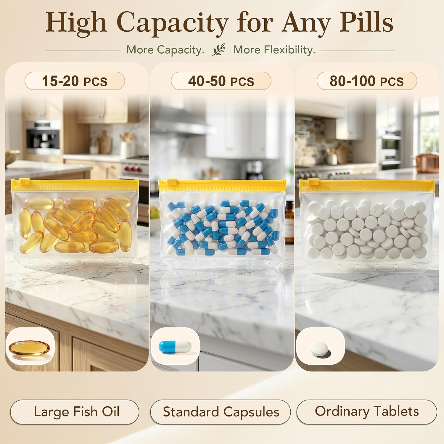 Travel Pill Organizer, Waterproof Weekly Medicine Organizer Binder Bag image 5