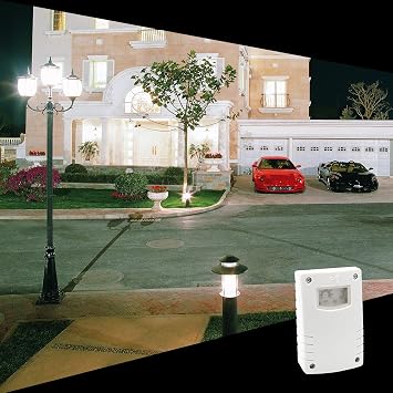 Sensky Photocell Sensor Switch Dusk to Dawn, Outdoor IP65 Waterproof Timer Sensor Switch, LUX and Time Adjustable, Automatic Photocell Switch for Lamps(AC220-240V) [Energy Class A++]