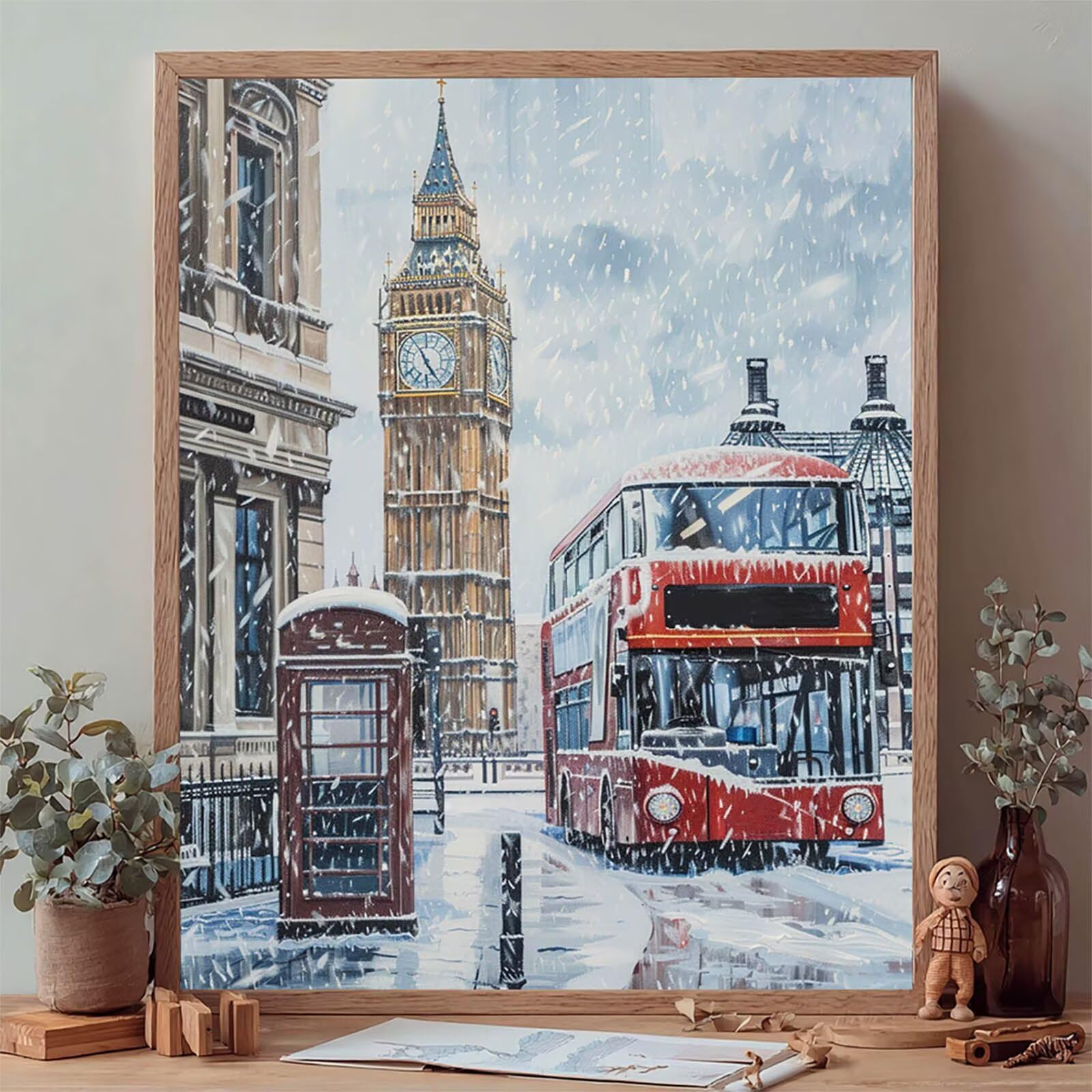 Scena Di Neve Diamond Painting 90x120cm, Diamond Painting Kit, 6-1054