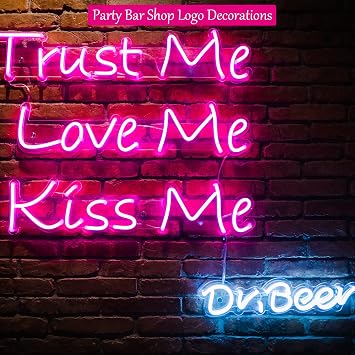 Custom Neon Signs,Personalized Large LED Neon Signs, Personalized Name Neon Lights Sign for Wall Decor Bedroom Wedding Birthday Party Bachelorette Party Bar Shop Logo Decorations Birthday Gift