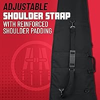 Vista 4 de Gator Cases - Funda acolchada de espuma para guitarras de estilo extremo, se adapta a Flying V, Explorer, Warlock y más, hasta 47.5 pulgadas