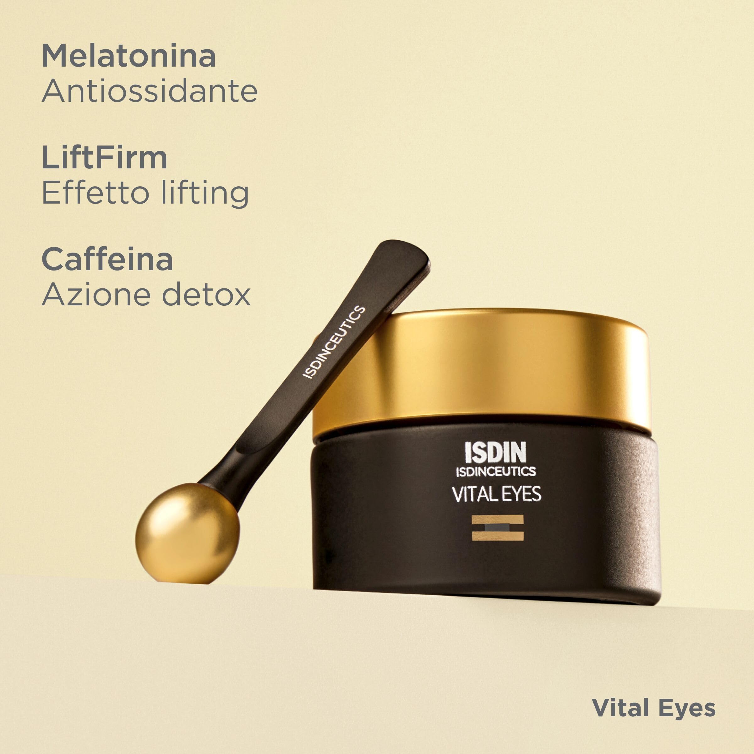 ISDIN Isdinceutics Vital Eyes (15 g) | Crema Contorno Occhi Antirughe | Per Linee d'Espressione e Rughe | Effetto Detox | Con Melatonina e Caffeina