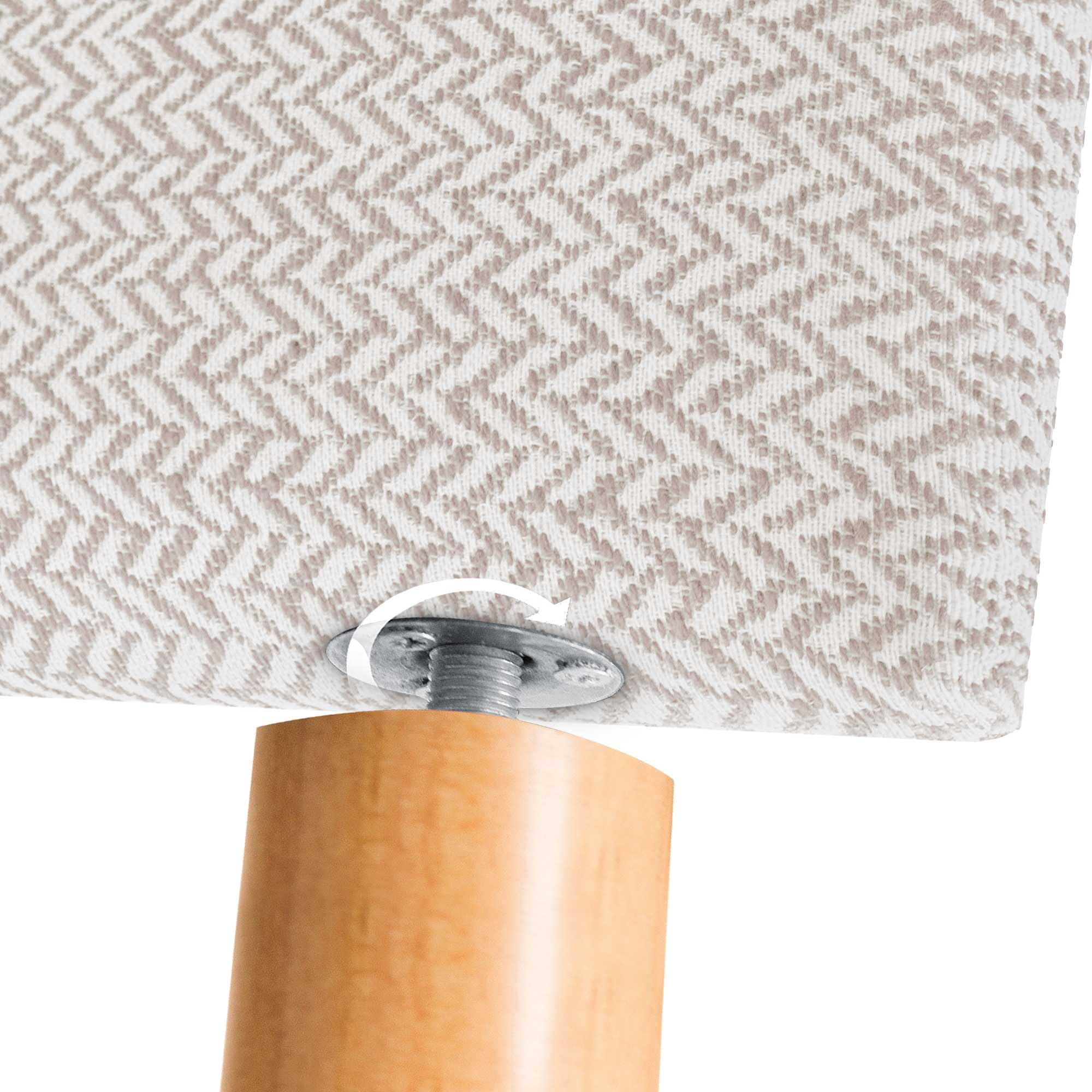 DHOME Testiera Imbottita in Tessuto Luxury Liscio con Bottoni e Gambe Testiere Imbottita per Letto di Lusso (Espigas Beige, 80x115cm)