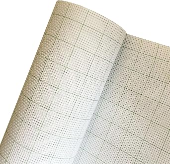 11CT Easy Count Thread Grid Aida Cloth Embroidery Cross Stitch Fabric, Green Grid, 59 W x 20 L