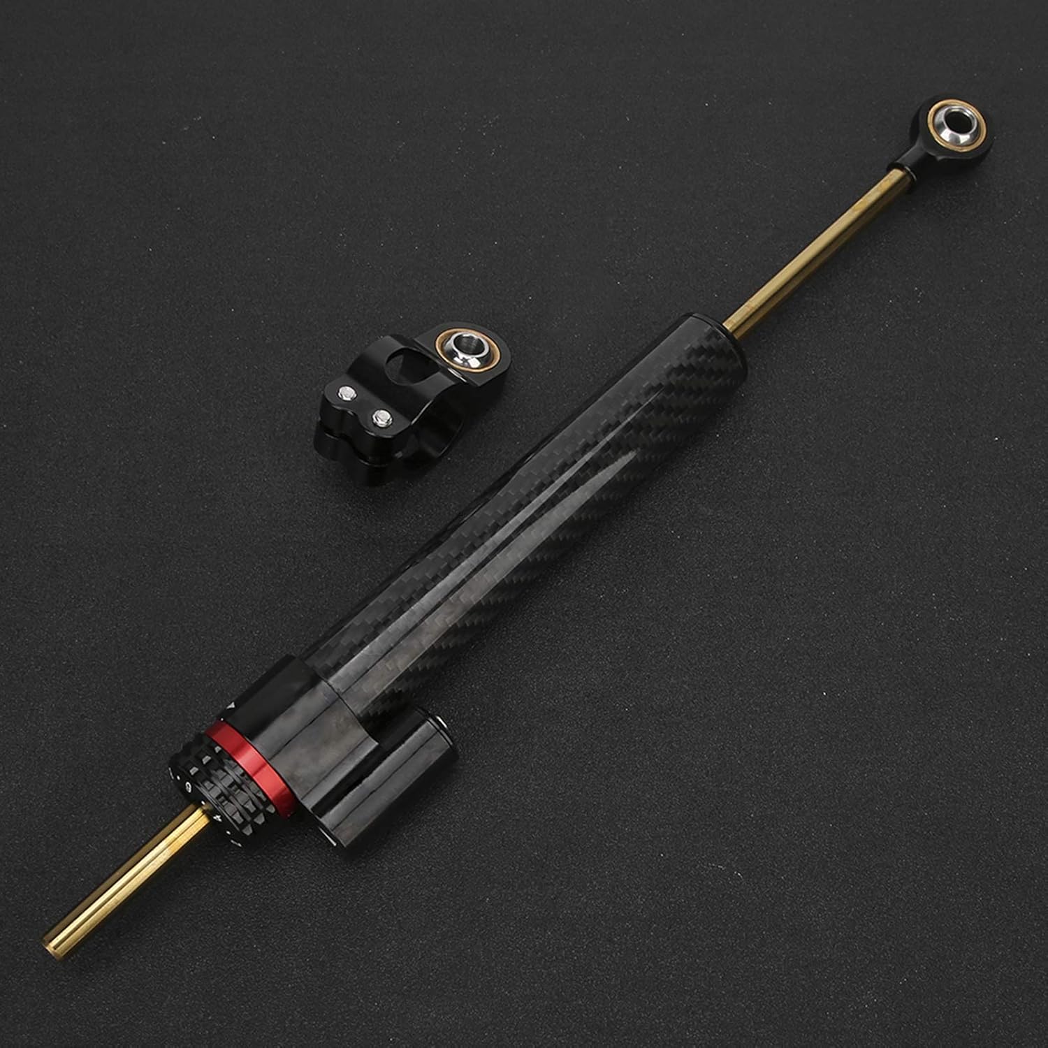 Long Travel Motorcycle Steering Damper,Steering Damper,Powersports Control Stabilizers,Adjustable Steering Direction Damper Carbon Fiber Motorcycle Parts Fits For