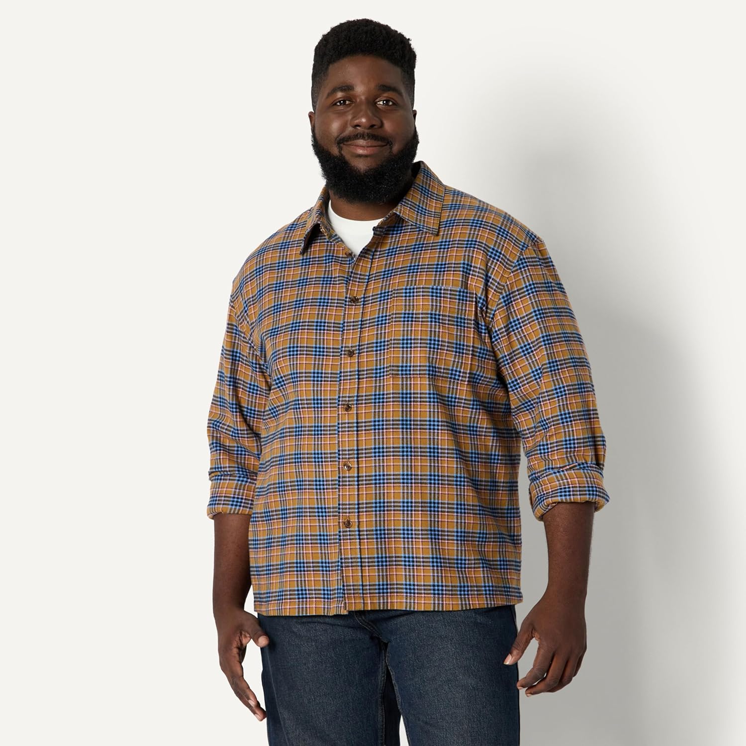 Amazon Essentials (Demi's Pick) Men's Relaxed-Fit Long-Sleeve Flannel Shirt - Image 6