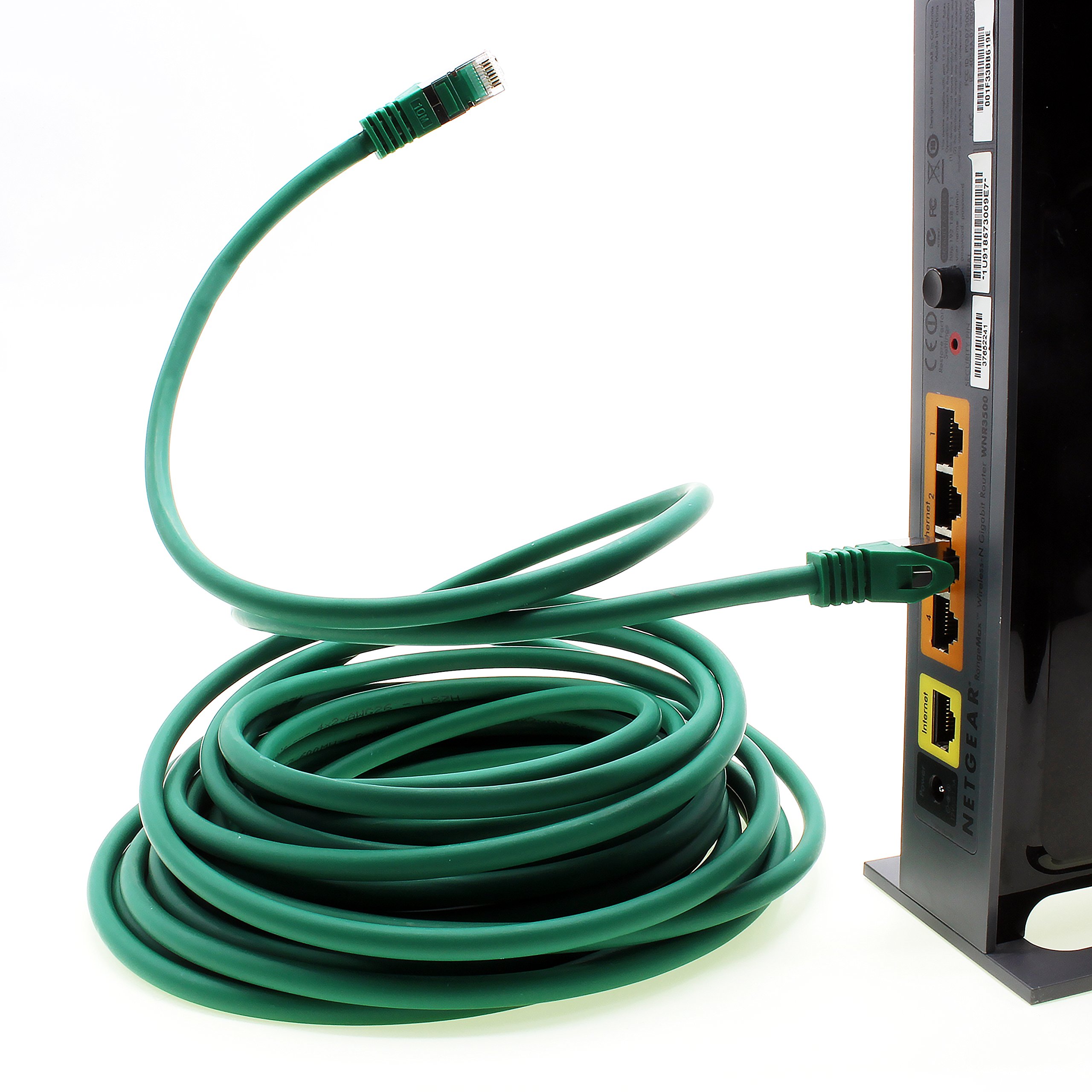 Cable de red Cat. 7, cable de conexión Ethernet, cable de red CAT.7, S-FTP, PIMF, LSZH, compatible con CAT5e, CAT5, CAT6, CAT8, 10 Gb verde - 10 unidades 10 m