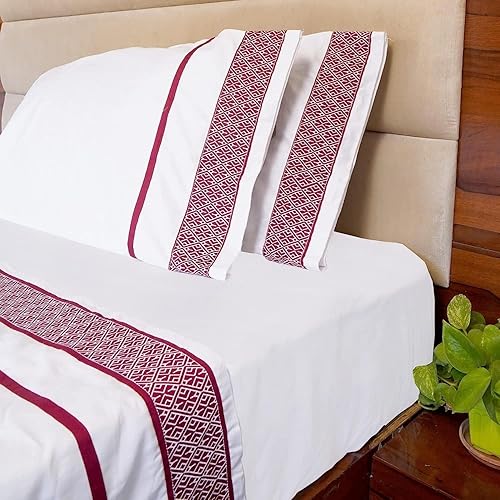 Miniatura 43 de Sábanas de lujo de 800 hilos tamaño Queen - Sábanas de tejido de satén blanco hotel, 100% algodón egipcio, sábana de 4 piezas, se adapta a bolsillo