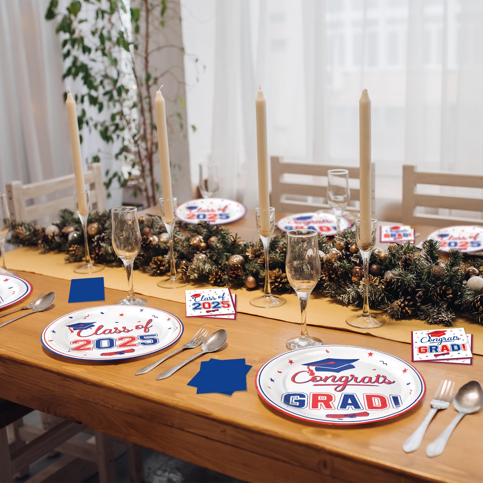 Snapklik.com : OuMuaMua 2025 Graduation Party Supplies Tableware Set ...