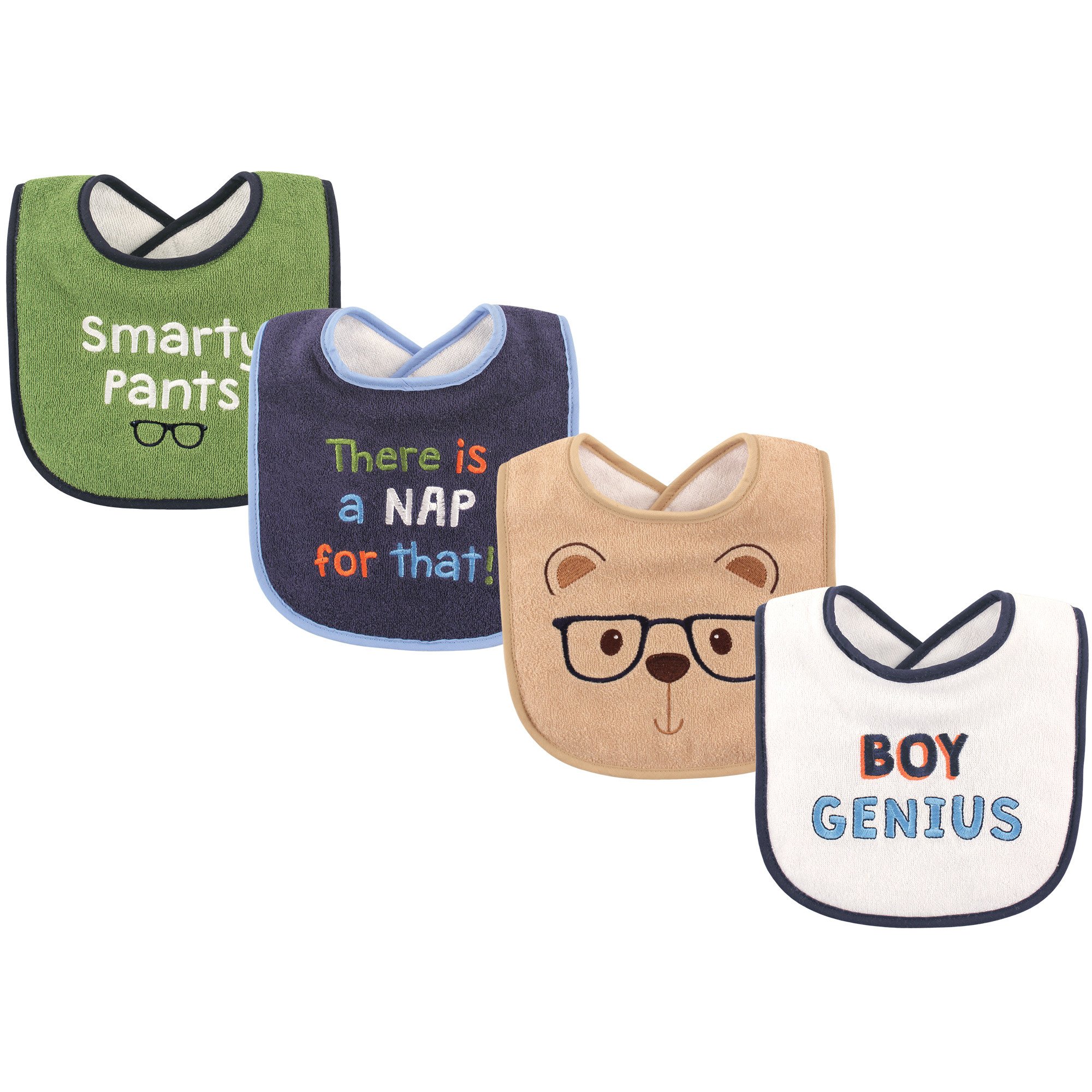 Luvable Friends Unisex Baby Cotton Terry Drooler Bibs with Fiber Filling