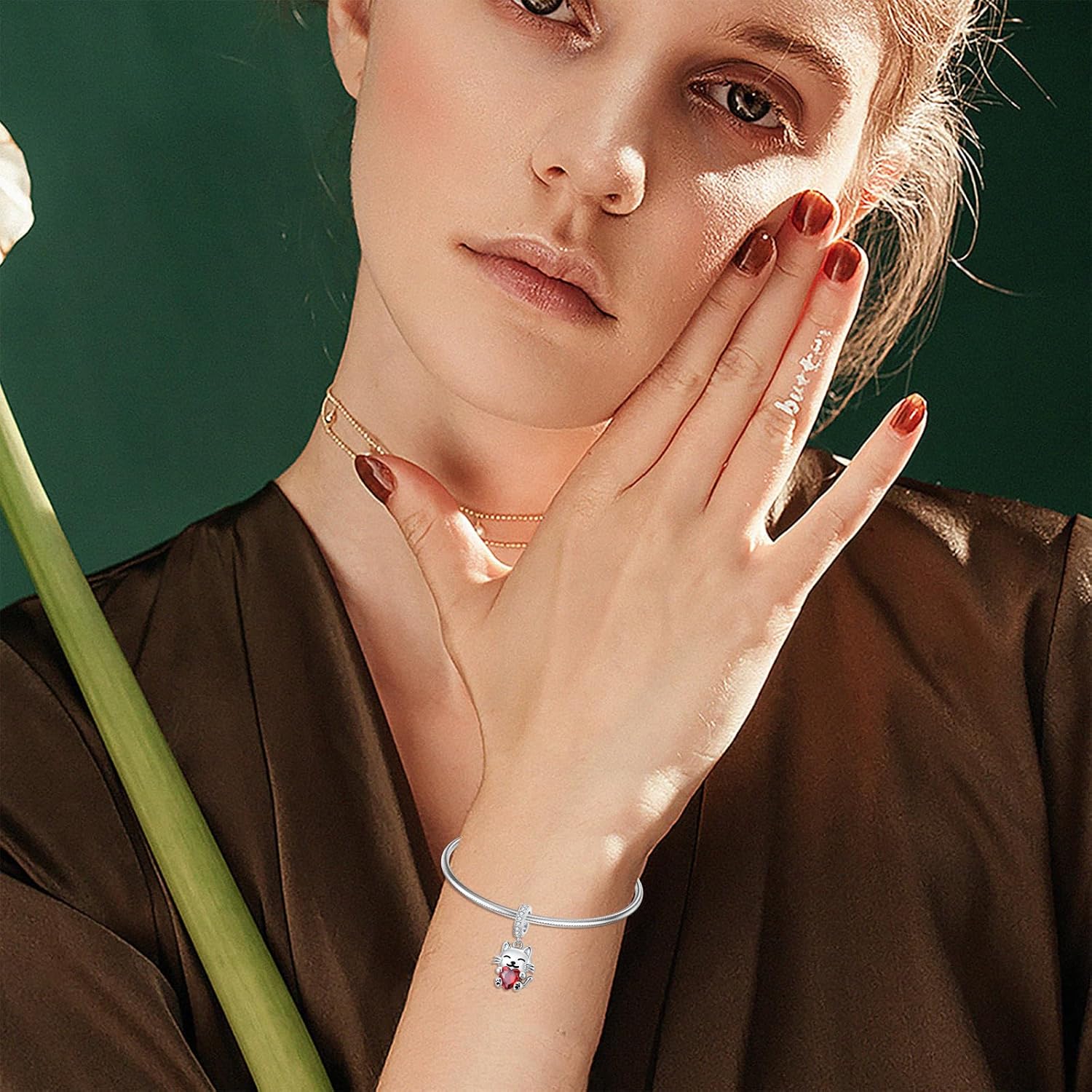 PROESS Sterling Silver Cow/Highland Cow/Otter/Squirrel/Elephant/Axolotl/Cat/Fox/Bee/Butterfly/Hummingbird/Tiger/Lion/Mokeny/Koala/Dog Charm Animal Charms Bead for Jewelry Making