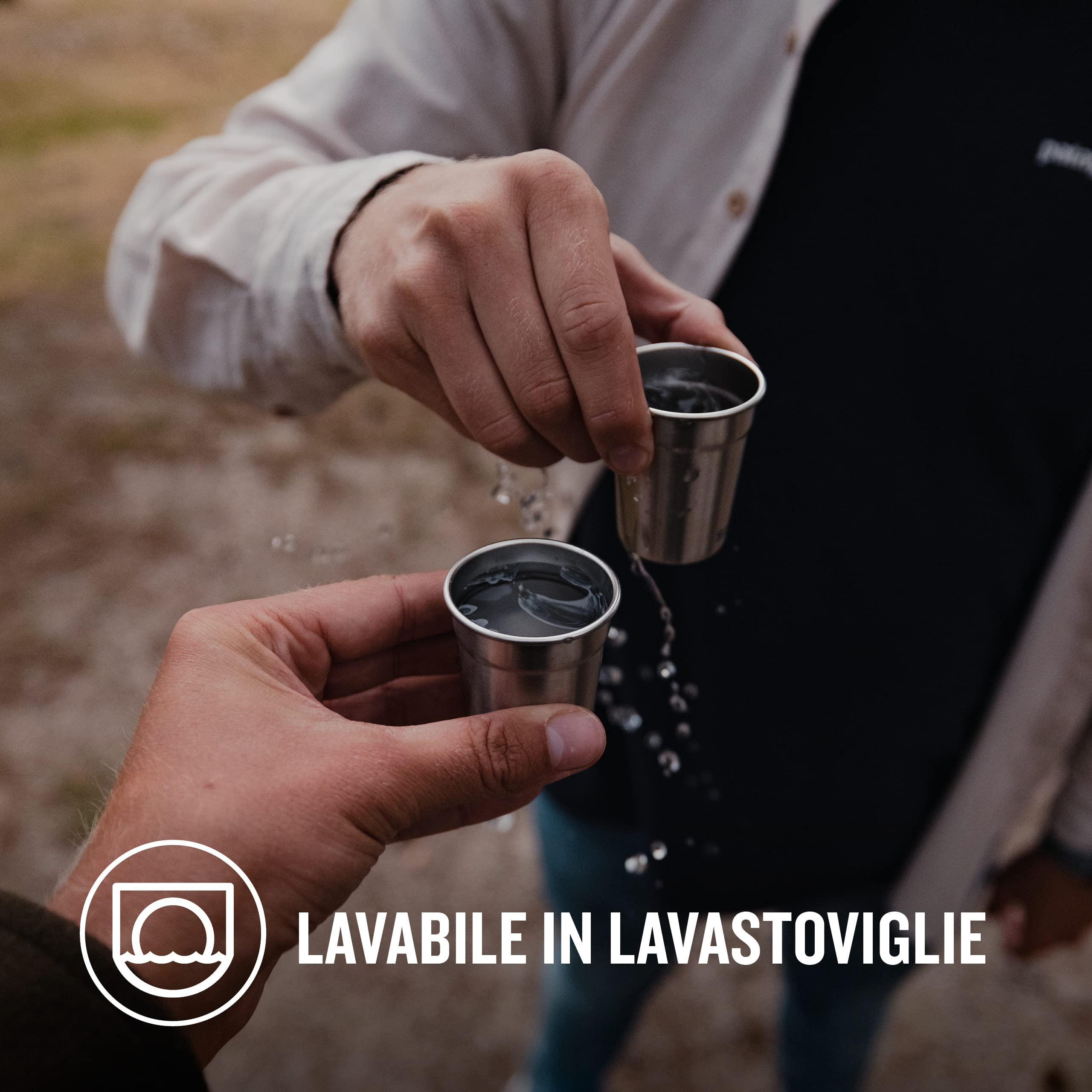 Stanley Adventure Pre-Party Shot Glass + Flask Set - Acciaio Inossidabile Senza BPA - Borraccia in Acciaio Inossidabile - Set regalo - Lavabili in Lavastoviglie