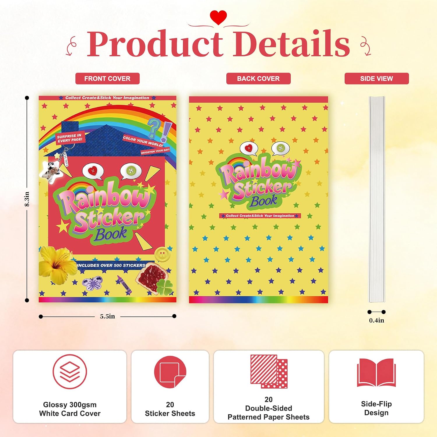 500+ PCS Vintage Sticker Book- 40 Pages Retro Colorful Daily Stickers, Supplies for Adults Scrapbooking, Junk Journaling, DIY Art Craft Decorations image 4